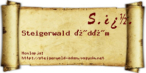 Steigerwald Ádám névjegykártya