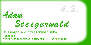 adam steigerwald business card